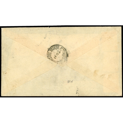 421 - 1898 registered Hugo Schlottfeldt cover addressed to Bohemia franked by QV ½d to 1/- yellow-brown, a... 