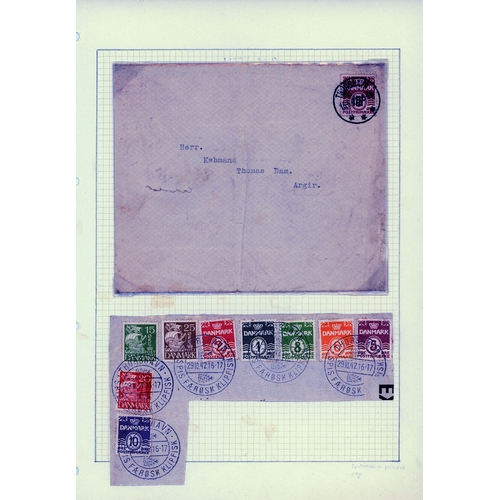 438 - 1900-41 neatly presented collection arranged on album leaves including Danish stamps used in with co... 