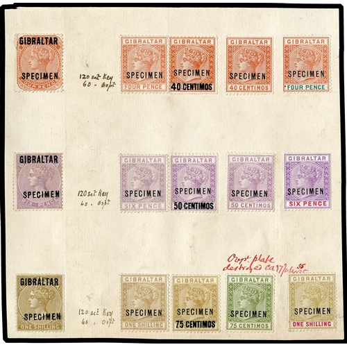 477 - 1886-98 complete representation of QV 'SPECIMEN' stamps, 39 items, comprising 1886, 1886-87, 1889 an... 