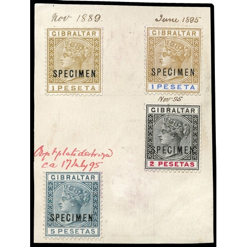 477 - 1886-98 complete representation of QV 'SPECIMEN' stamps, 39 items, comprising 1886, 1886-87, 1889 an... 