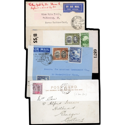 501 - QV to QEII postal history collection, including 1911 pictured postcard addressed to Canada,  1918 Re... 