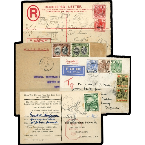 501 - QV to QEII postal history collection, including 1911 pictured postcard addressed to Canada,  1918 Re... 