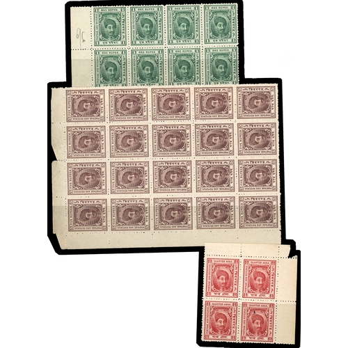 552 - 1904-10 unused/mint selection of multiples arranged on Hagner sheets, etc, including 1a (sheet less ... 