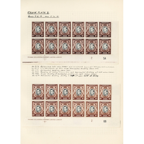 681 - 1937-52 duplicated material on stocksheet including 1937 (KGV design) 5c Type II unmounted block of ... 