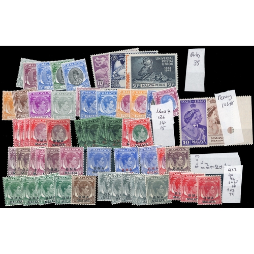 728 - Mint selection with many unmounted arranged on stockcards including mainly KGVI with a range of stat... 