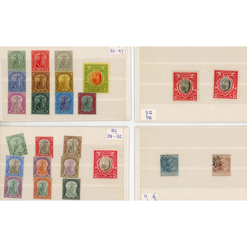 747 - 1876-1932 mint and used selection arranged on stockcards, including mint 1876 6d inverted ‘S’ RPS Ce... 