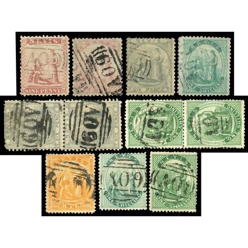 763 - 1862 greyish paper set of four, occasional shorter perf, additional 6d vertical pair with perf fault... 