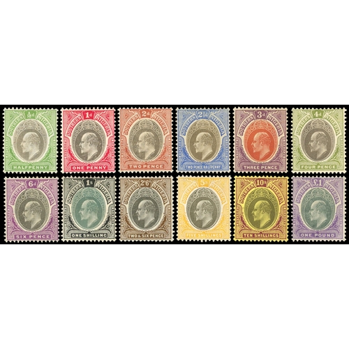 812 - 1904-09 ½d to £1 set of 12, fair to fine o.g. SG 21/32