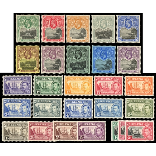 841 - Mint selection on Hagners 1912 to 3s, 1922-37 4d to 5s wmk multiple Crown and ½d to 10s wmk multiple... 