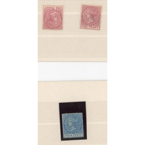 844 - 1870 to 1890 mint range on stock cards including 1870 1d and 6d, 1879 to 4d, 6d (2) 1886 1s, 1890 1s... 