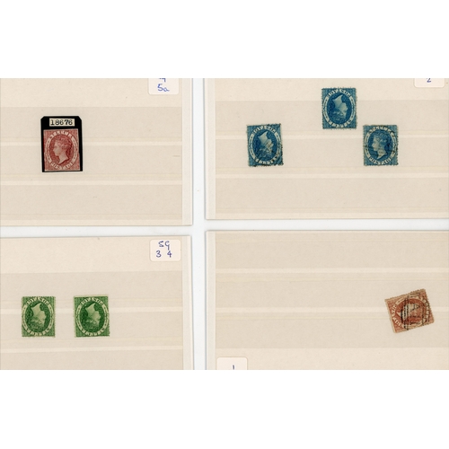 850 - 1860 to 1936 mint and used selection on stockcards including 1860 (1d), (4d) x 3, (6d) x 2 used, 186... 