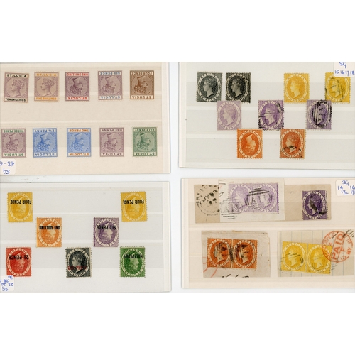 850 - 1860 to 1936 mint and used selection on stockcards including 1860 (1d), (4d) x 3, (6d) x 2 used, 186... 