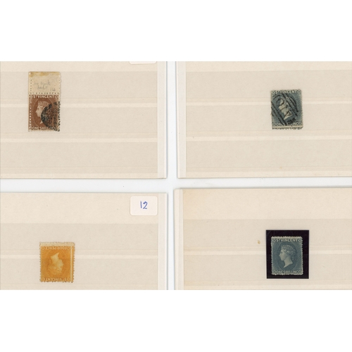 853 - 1861-1932 predominately mint selection arranged on stockcards including mint 1861 1d rose-red margin... 