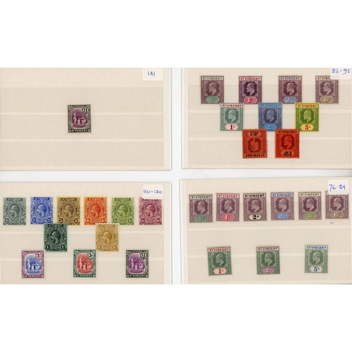 853 - 1861-1932 predominately mint selection arranged on stockcards including mint 1861 1d rose-red margin... 