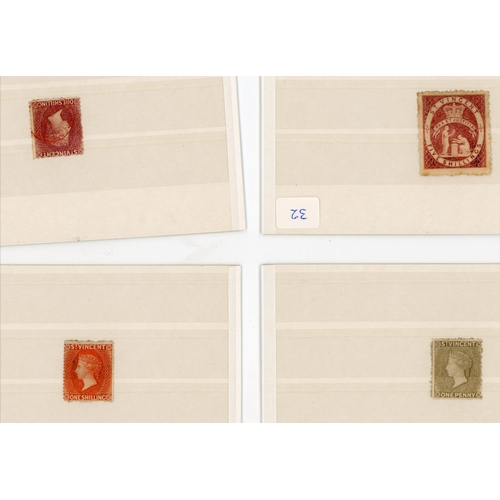 853 - 1861-1932 predominately mint selection arranged on stockcards including mint 1861 1d rose-red margin... 