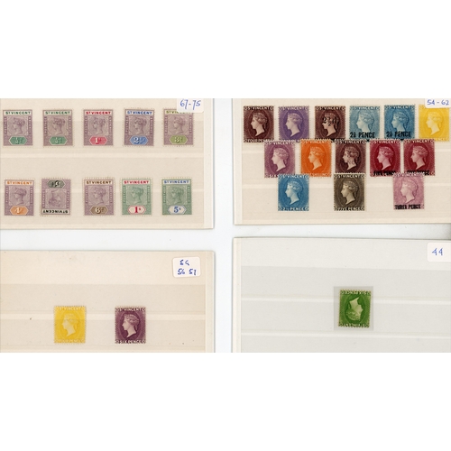 853 - 1861-1932 predominately mint selection arranged on stockcards including mint 1861 1d rose-red margin... 