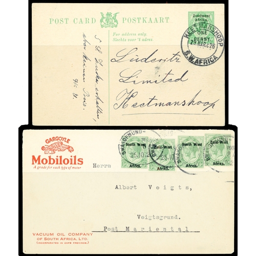 887 - 1920s-1950s postal history collection, including 1933 Railway letter franked by 1d & 3d, tied by Goo... 