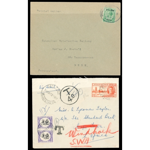 887 - 1920s-1950s postal history collection, including 1933 Railway letter franked by 1d & 3d, tied by Goo... 