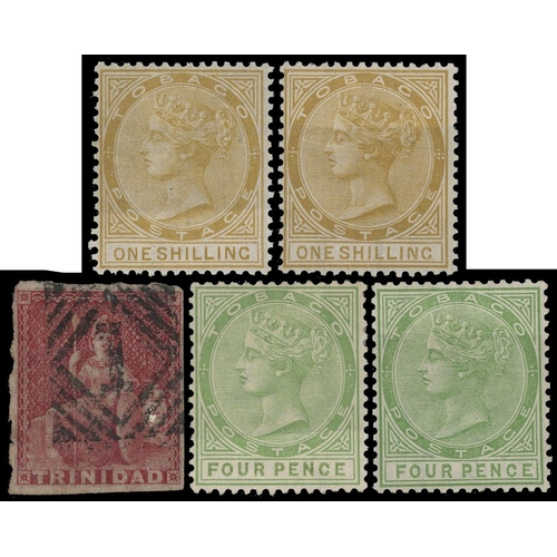 920 - 1863-84 mint selection arranged on stockcards including 1879 1s green, 5s slate, £1 mauve (Brandon C... 