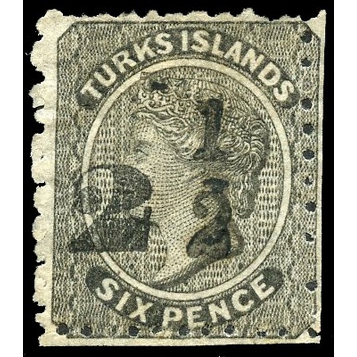 943 - 1881 ‘2½’ (setting 7, type 22) on 6d black, small part o.g, one short perf at top. A collectable exa... 