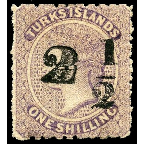 946 - 1881 (1 Jan) ‘2½’ on 1s lilac, type 23 surcharge, large part o.g., typical ragged perfs at left stil... 