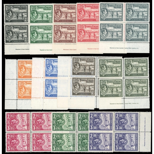 958 - 1938-45 set of twelve to 10s, all in marginal imprint blocks of four (except 2½d, 3d and 6d corner m... 