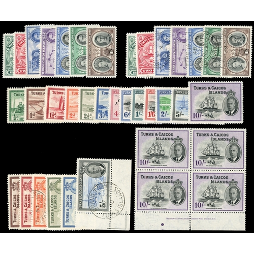 958 - 1938-45 set of twelve to 10s, all in marginal imprint blocks of four (except 2½d, 3d and 6d corner m... 