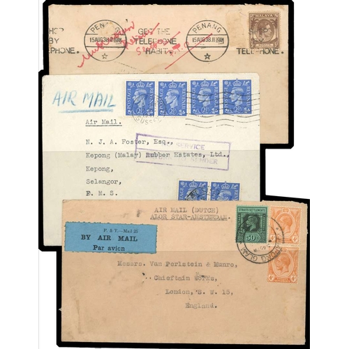 720 - 1900-1950s postal history collection, including 1900 Straits Settlements 8c cover to Holland, 1916 N... 