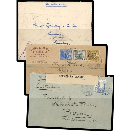 720 - 1900-1950s postal history collection, including 1900 Straits Settlements 8c cover to Holland, 1916 N... 