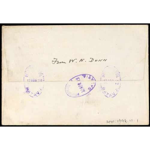 1175 - 1919 cover to England franked by Netherlands Indies 1912-15 12½c blue, tied by Paquebot/Singapore cd... 