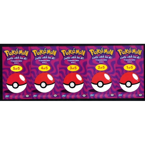 131 - Pokémon TOPPS Jumbo Stickers - TV Animation Edition Series 2 - 5/5 - This lot features the full five... 