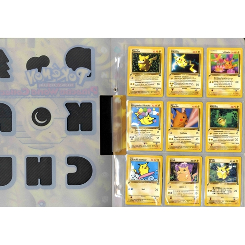 82 - Pikachu World Collection - 2000 9/9 cards with Binder. - About this set:The Pikachu World Collection... 