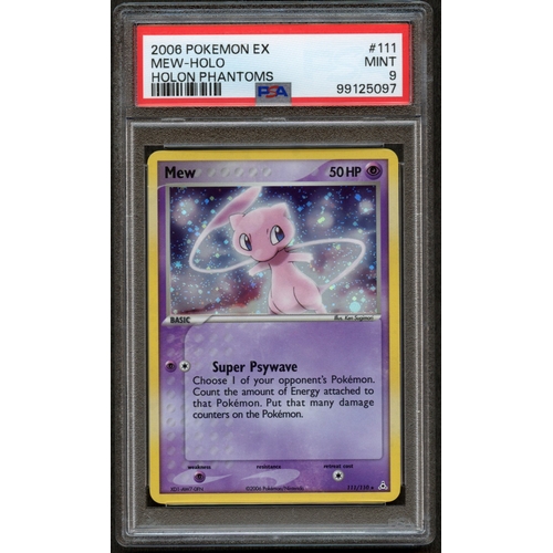 26 - PSA 9 - Mew Secret Rare - Holon Phantoms 2006 - #111 - The Secret Rare from EX Holon Phantoms, we ha... 