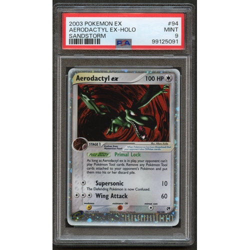 27 - PSA 9 - Aerodactyl ex Holo - ex Sandstorm 2003 - #94 - The dark and gloomy Secret Rare Aerodactyl ex... 