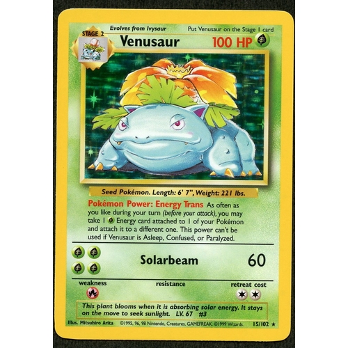 1 - Venusaur Holo #15/102 - Base Set Near Mint