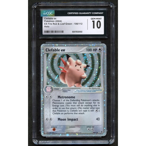 12 - CGC 10 Clefable EX Holo - Fire Red & Leaf Green 2004 - #106