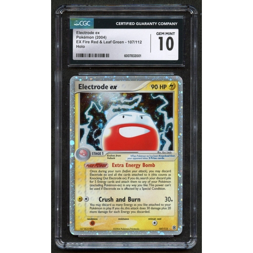 13 - CGC 10 Electrode EX Holo - Fire Red & Leaf Green 2004 - #107