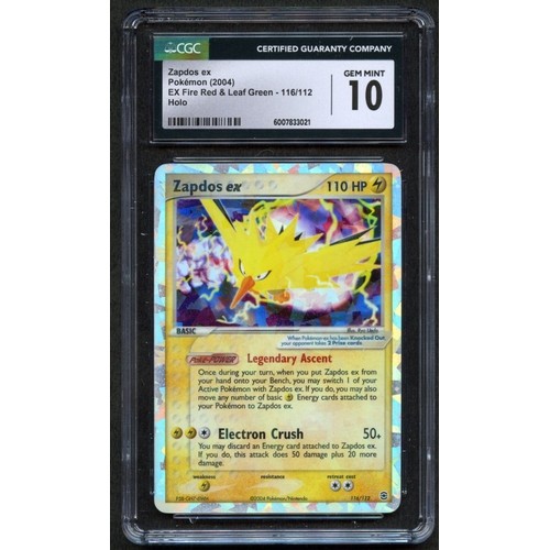 15 - CGC 10 Zapdos ex - EX Fire Red & Leaf Green 2004 - 116/112