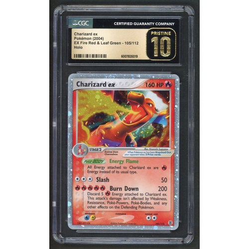 19 - CGC Pristine 10 Charizard EX Holo - Fire Red & Leaf Green 2004 - #105