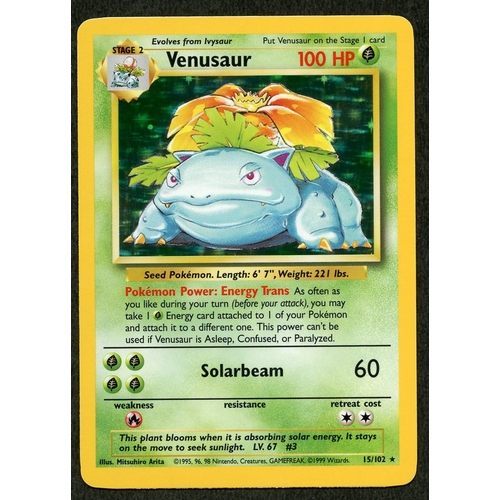 2 - Venusaur Holo #15/102 - Base Set Near Mint