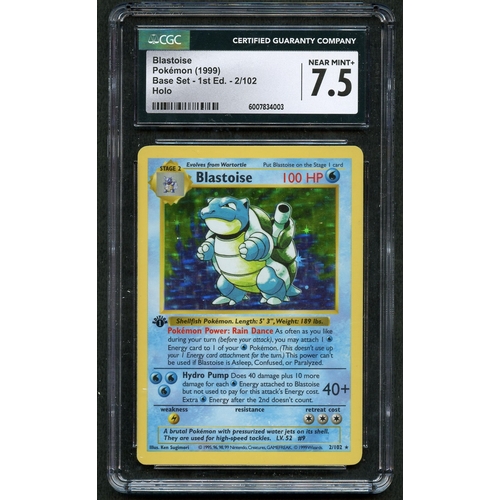 22A - CGC 7.5 Blastoise - 1st Edition Shadowless Base Set 1999 - 2/102