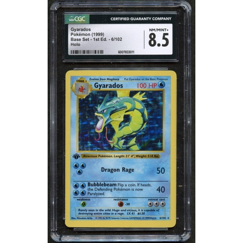 28 - CGC 8.5 Gyarados - 1st Edition Shadowless Base Set 1999 - 6/102