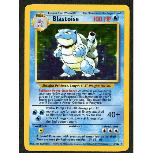 4 - Blastoise Holo #2/102 - Base Set Near Mint