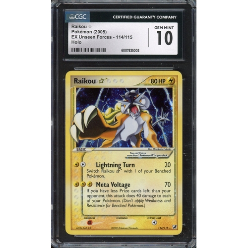 42 - CGC 10 Raikou ? Gold Star - EX Unseen Forces 2005 - 114/115