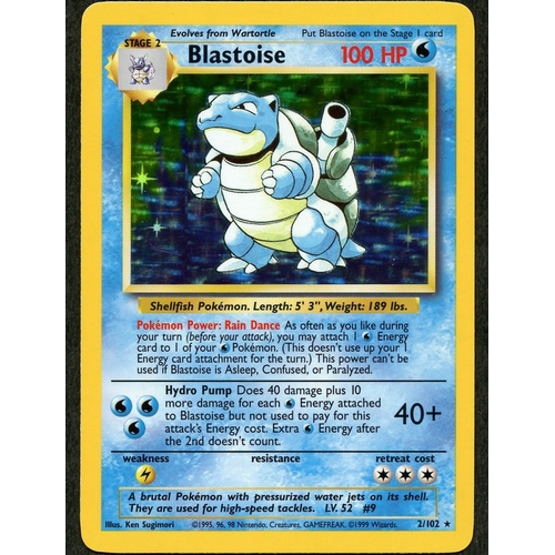 5 - Blastoise Holo #2/102 - Base Set Near Mint