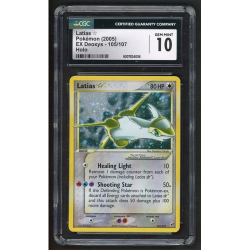 54 - CGC 10 Latias ? Gold Star - EX Deoxys 2005 - 105/107 Holo