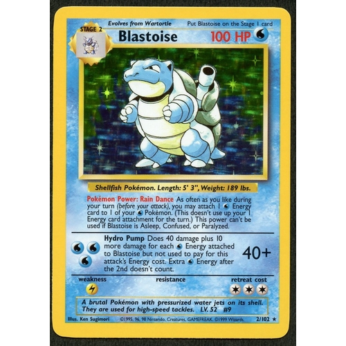 6 - Blastoise Holo #2/102 - Base Set Near Mint