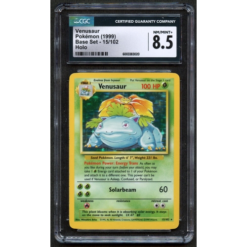 92 - CGC 8.5 Venusaur Unlimited  Base Set (1999) 