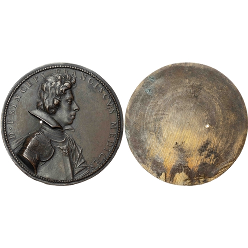 643 - Italy, Francesco I de' Medici (1594-1614) Grand Duke of Tuscany, uniface cast copper medal (93mm/124... 