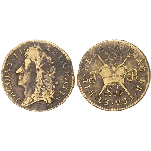 AE Halfcrown 1690 Apr (S 6579 L); AE small size Halfcrown 1690 May (S ...
